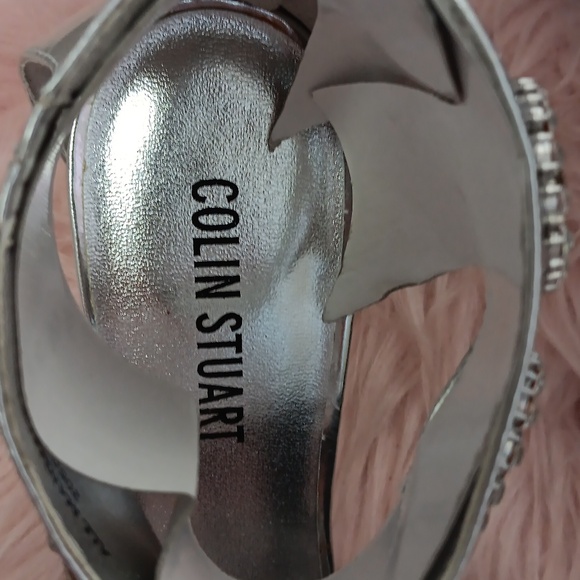 Brand New COLIN STUART ANKLE WRAP RHINESTONE STUDDED HEELS- 6.5 - Picture 5 of 8